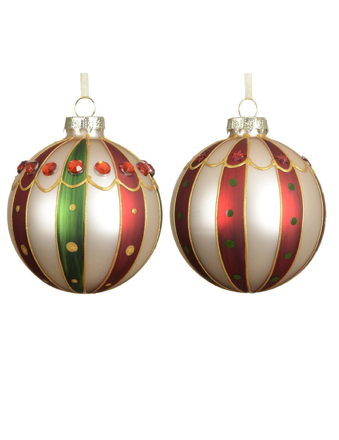 Pallina Albero Di Natale In Vetro Circense 8cm