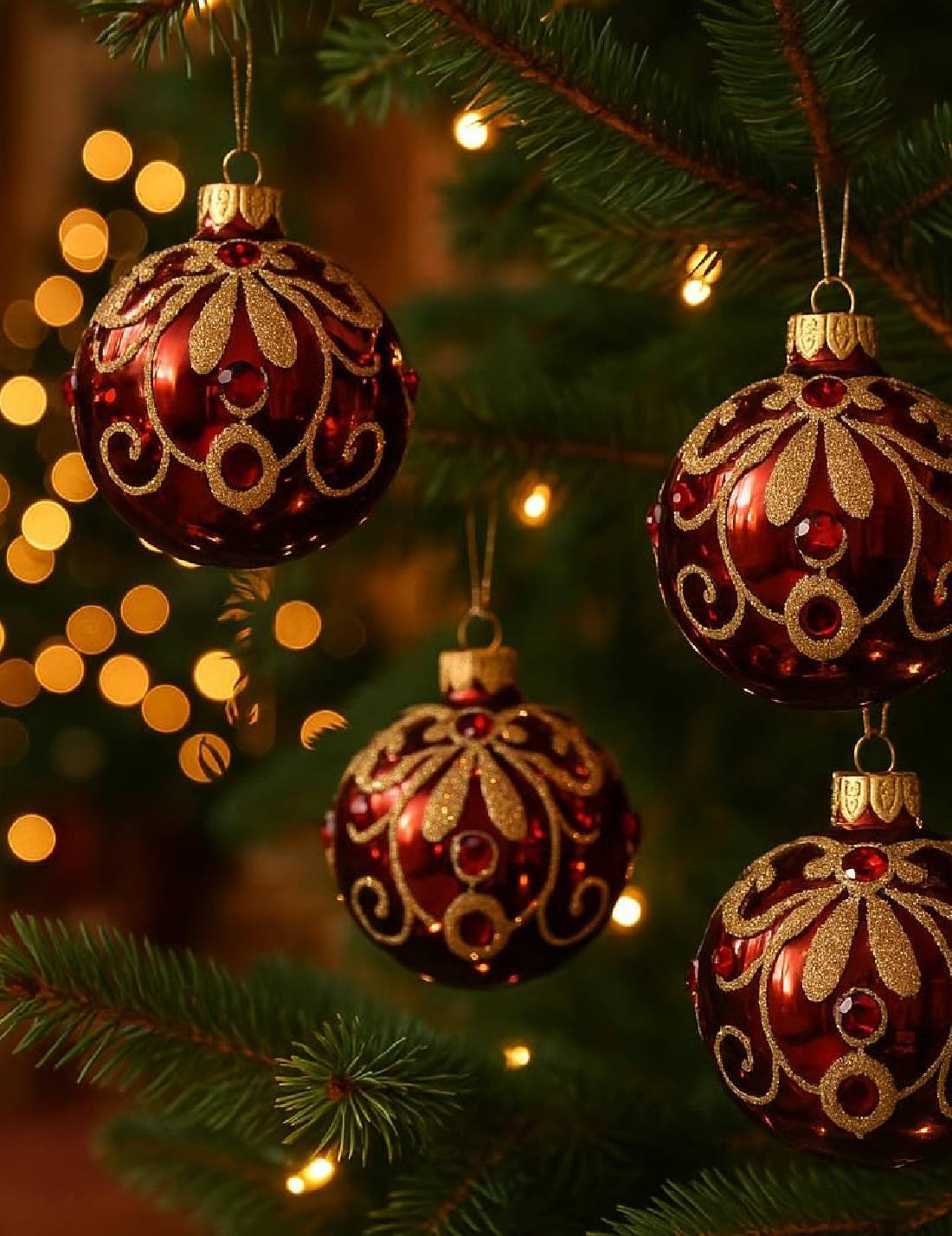 Pallina Albero Di Natale In Vetro Dettagli Gioiello 8cm
