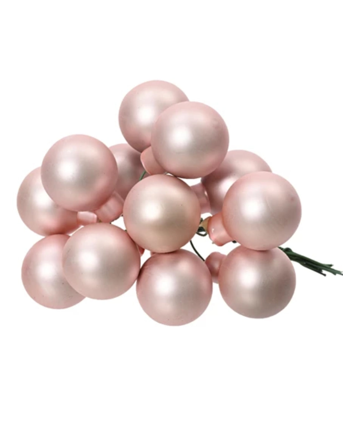 Palline Albero Di Natale In Vetro Lilla Opaco Ø2,5cm Grappolo Da 12pz