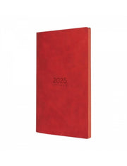 Agenda Giornaliera 2025 InTempo 12 Mesi In Finta Pelle 13x21cm - Rossa