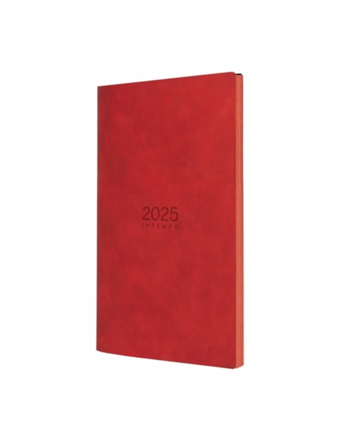 Agenda Giornaliera 2025 InTempo 12 Mesi In Finta Pelle 13x21cm - Rossa