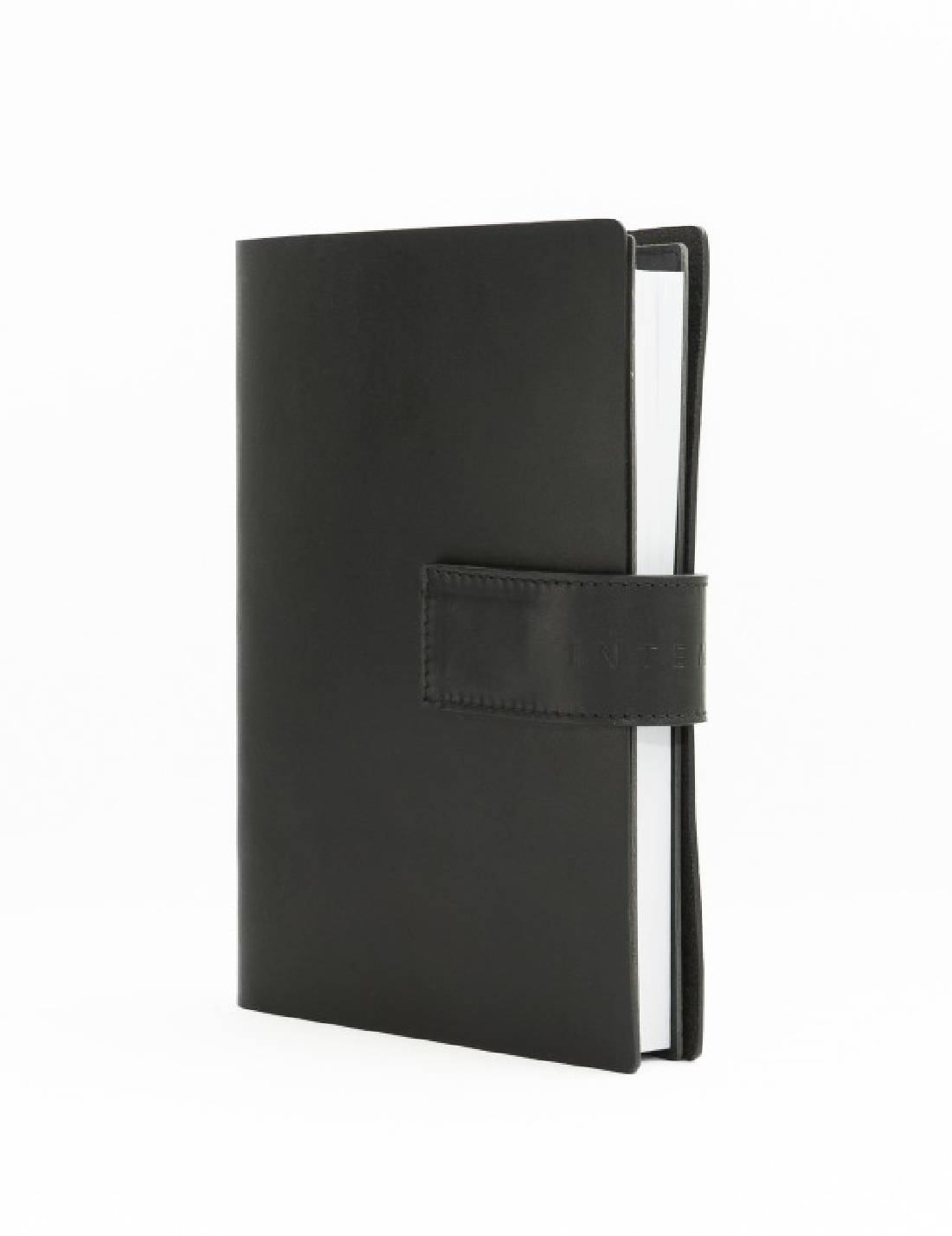 Agenda InTempo Giornaliera In Pelle 12 Mesi In Pelle Nera 2026 Stretch