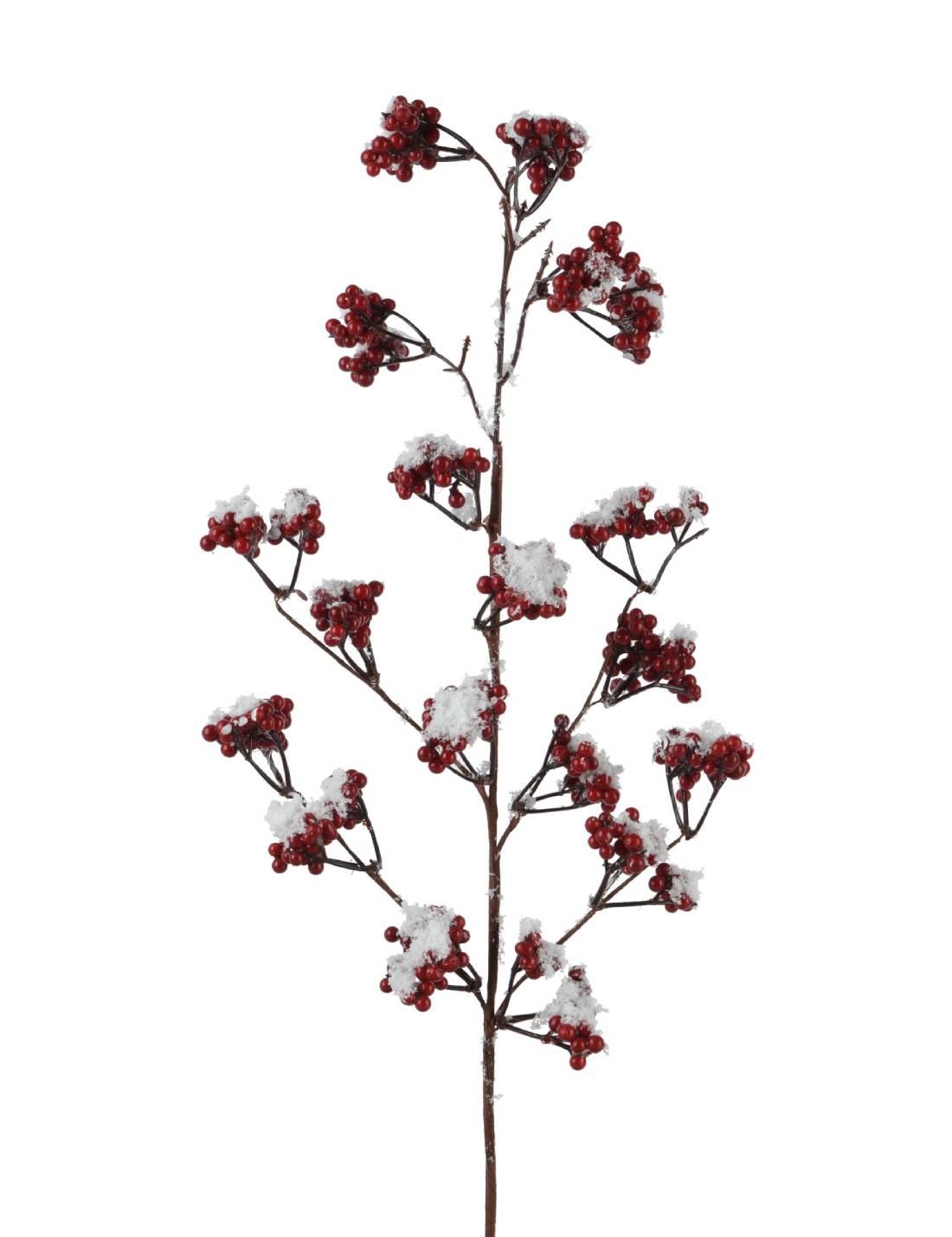Ramo Bacche Artificiali Decorative Innevate 72cm