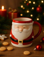 Tazza Natalizia In Ceramica Babbo Natale 10cm