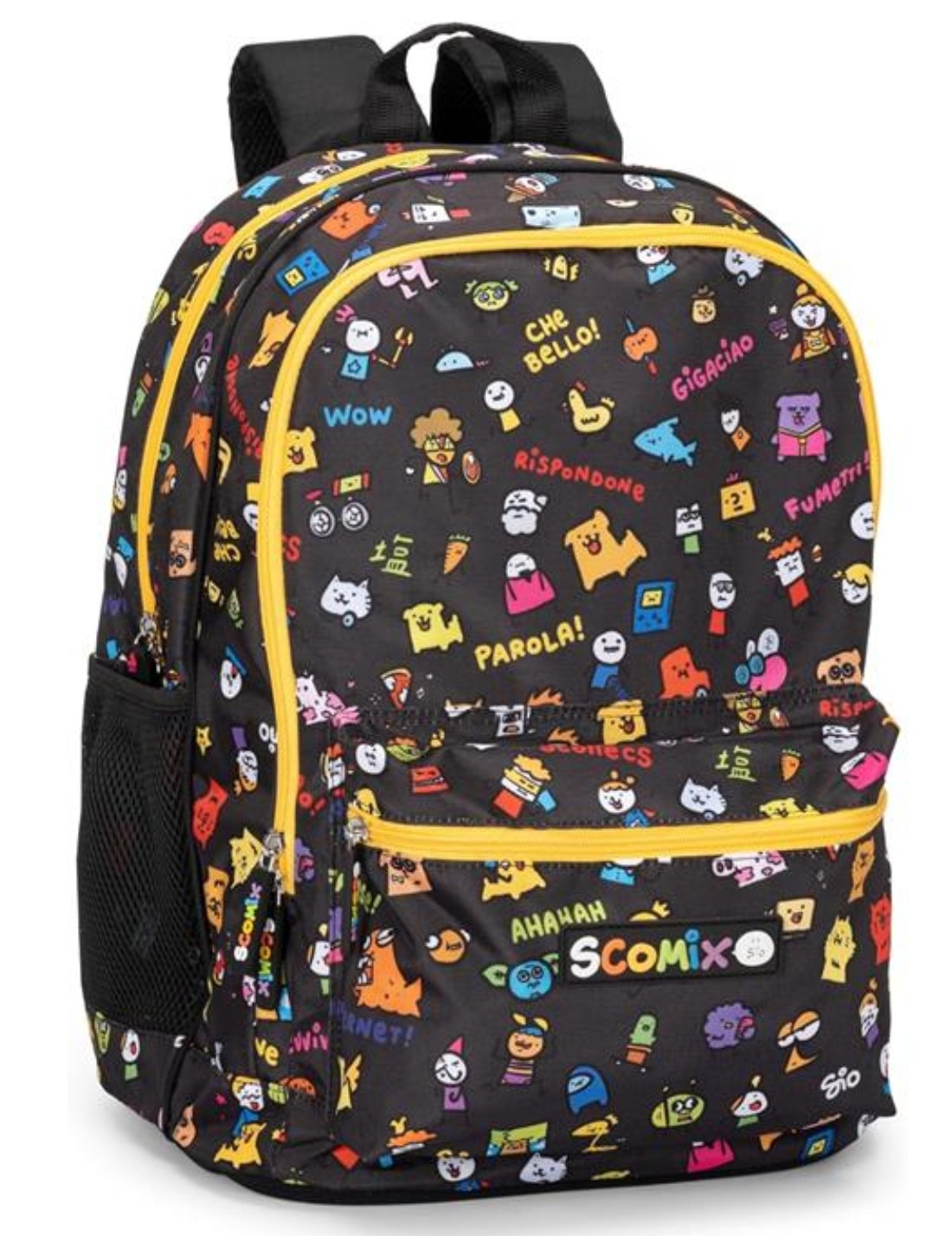 Zaino Scuola Organizzato Allover Scomix By Sio