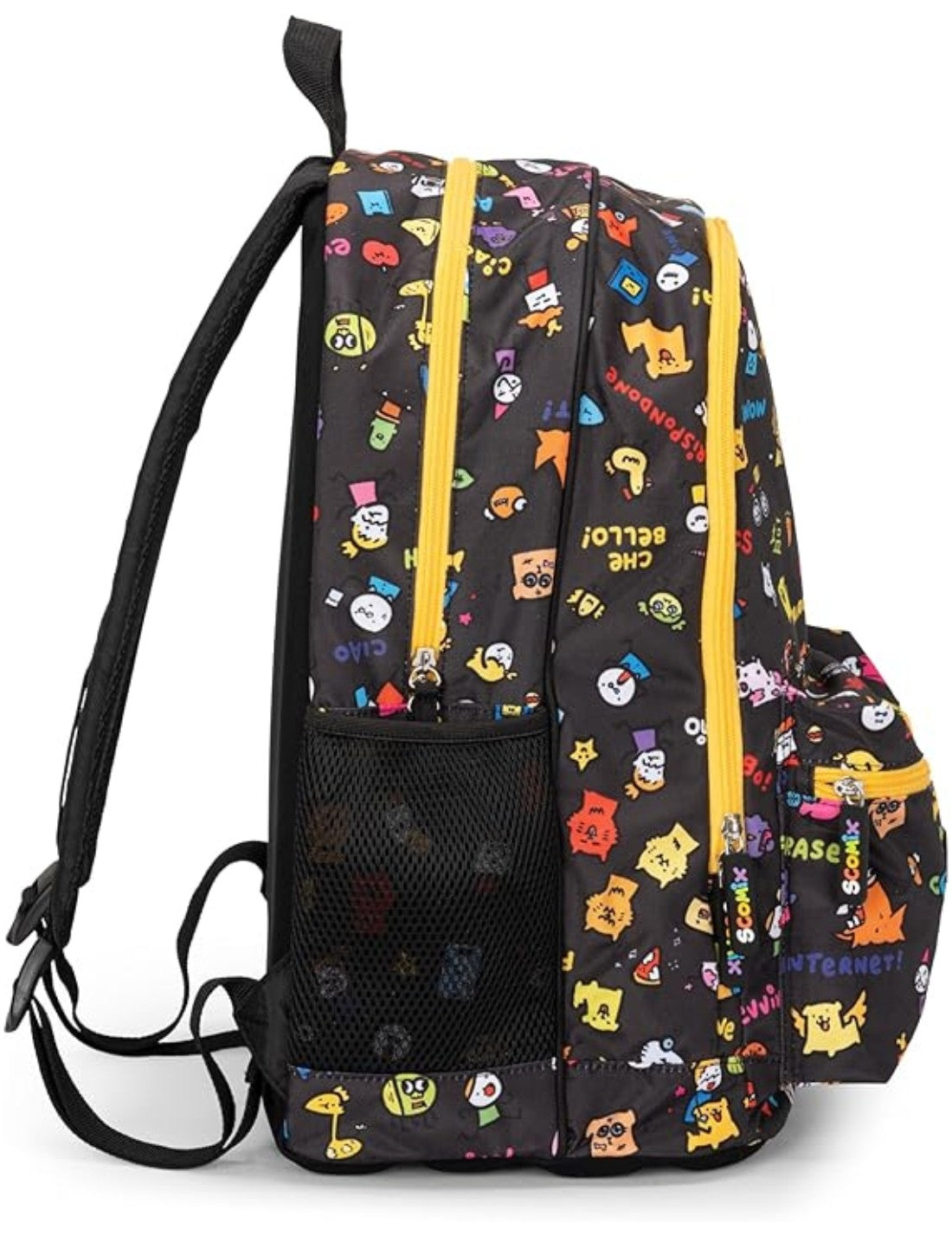 Zaino Scuola Organizzato Allover Scomix By Sio