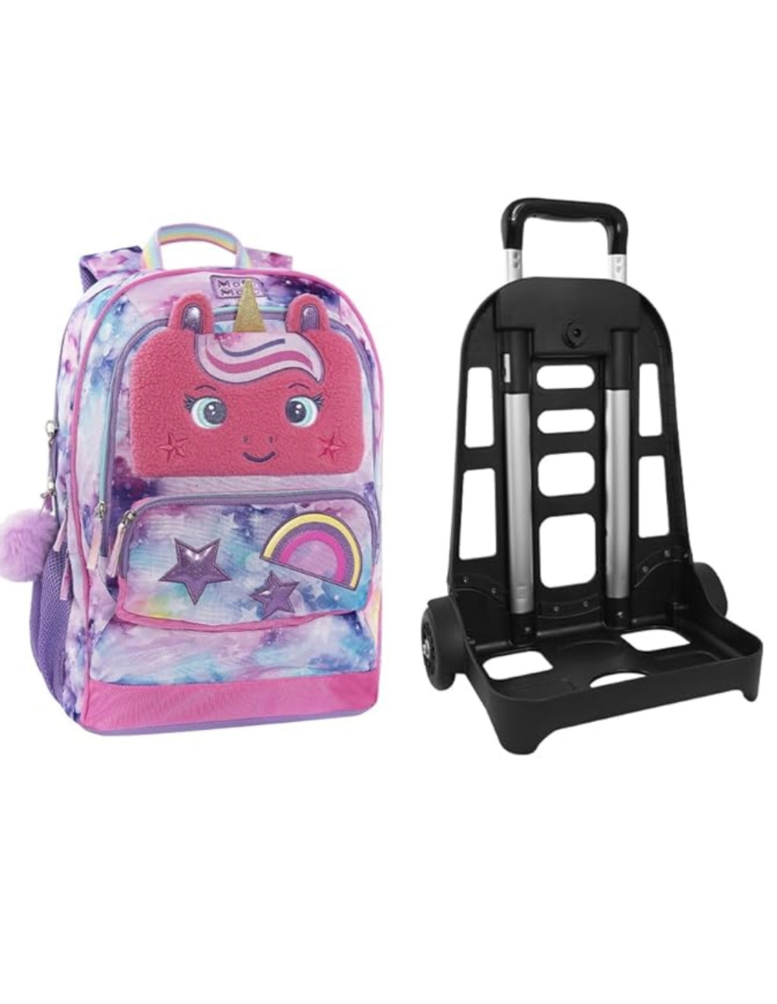 Zaino Scuola Trolley Mofu Mofu Unicorno Sganciabile