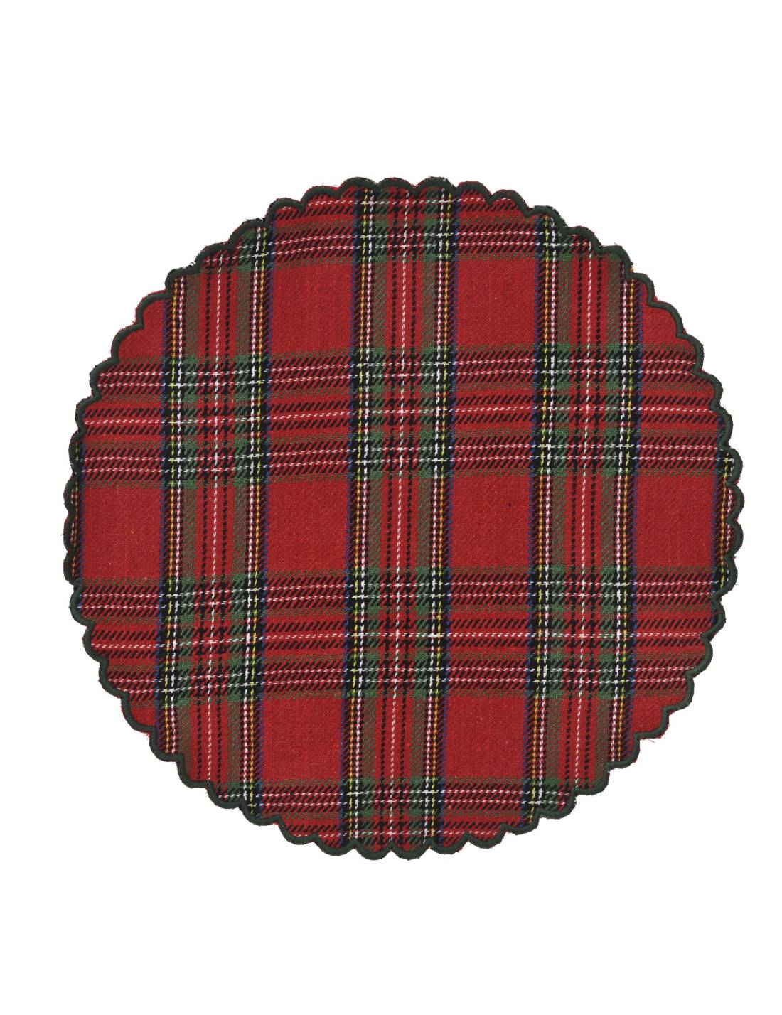 Tovaglietta Natalizia Sottopiatto In Cotone Scozzese 35cm