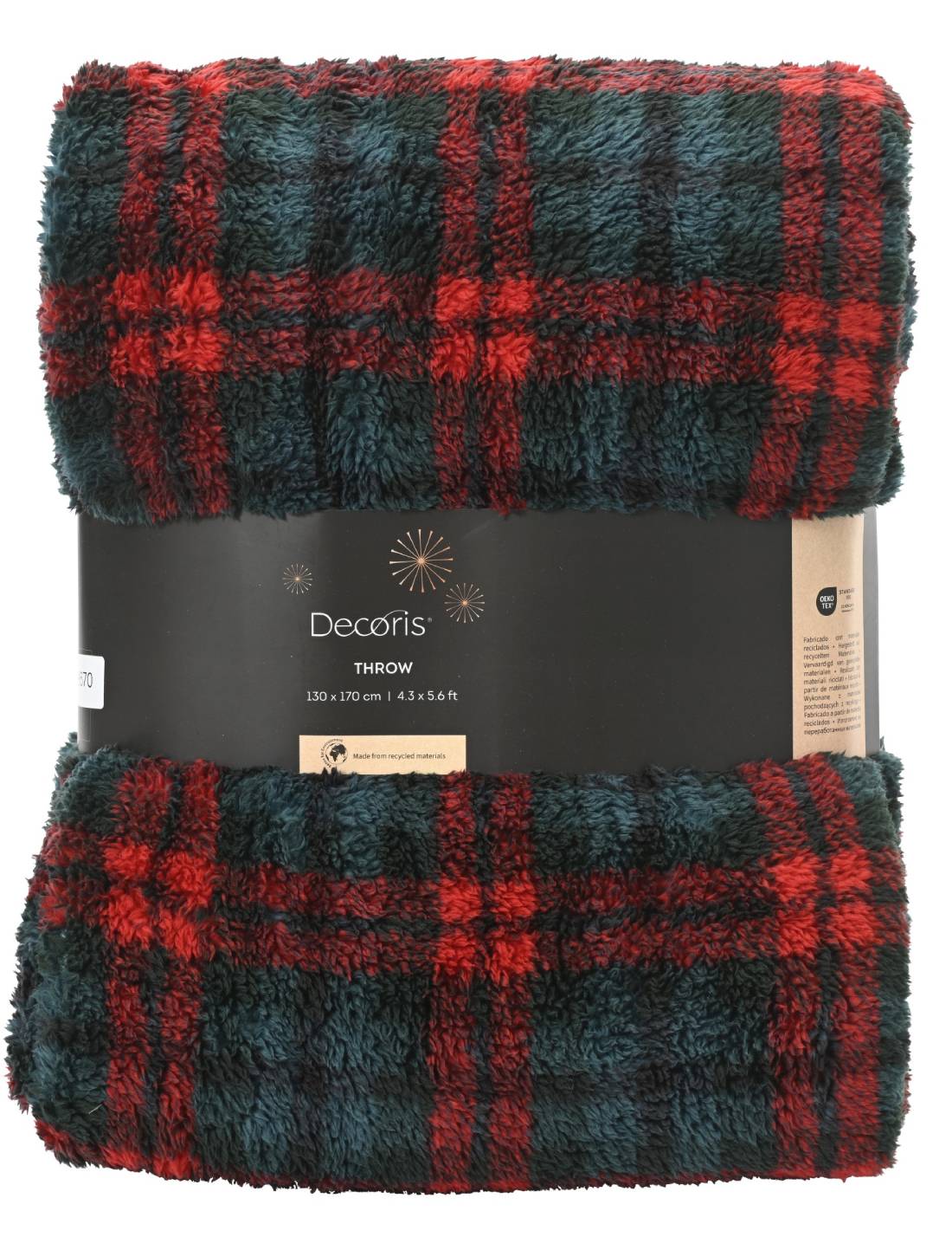 Coperta Natalizia Plaid Scozzese 170cm