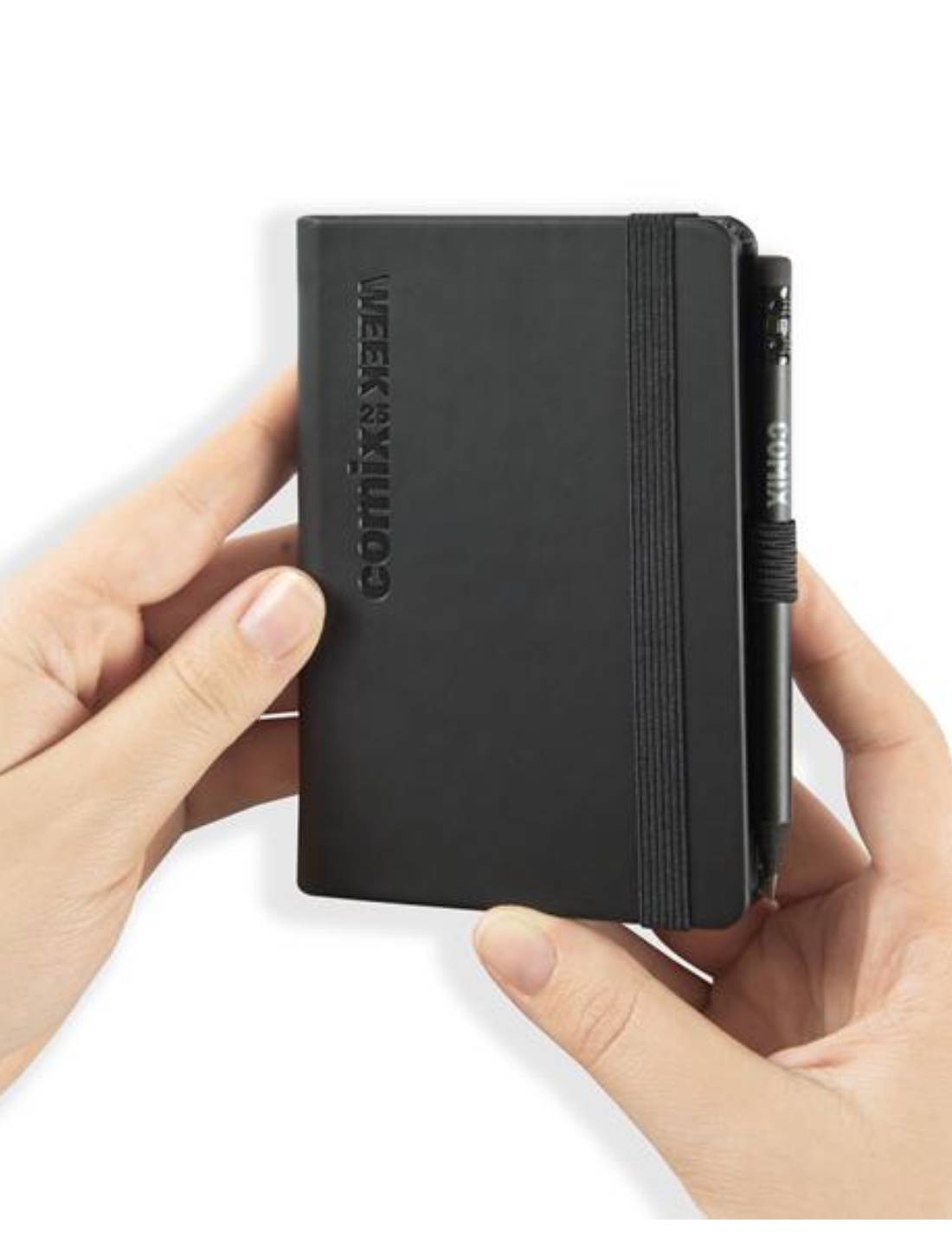 Agenda Settimanale 12 Mesi 2025 Comix Nera Con Matita 12cm