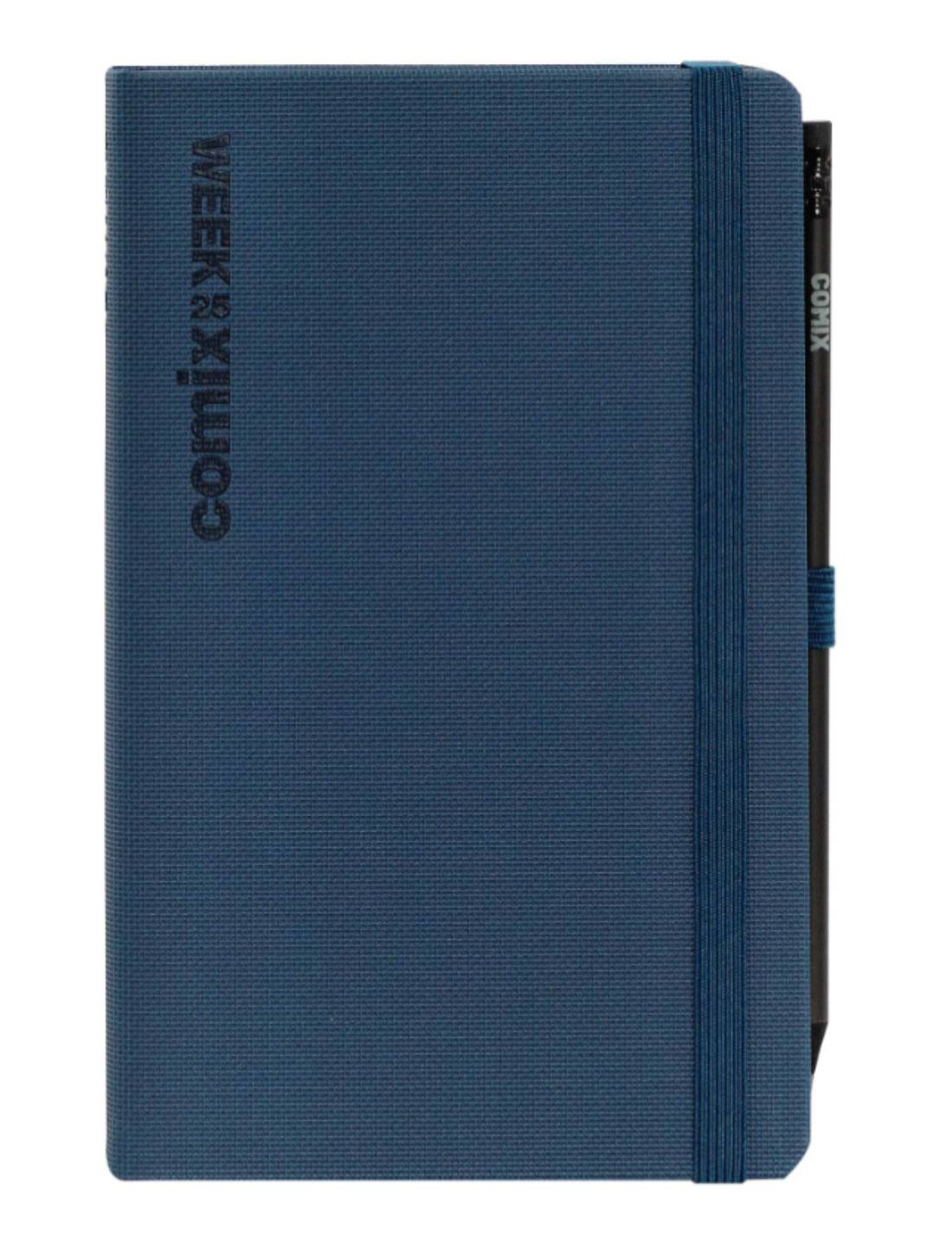 Agenda Settimanale 2025 Comix Blu Grande 12 Mesi Con Matita