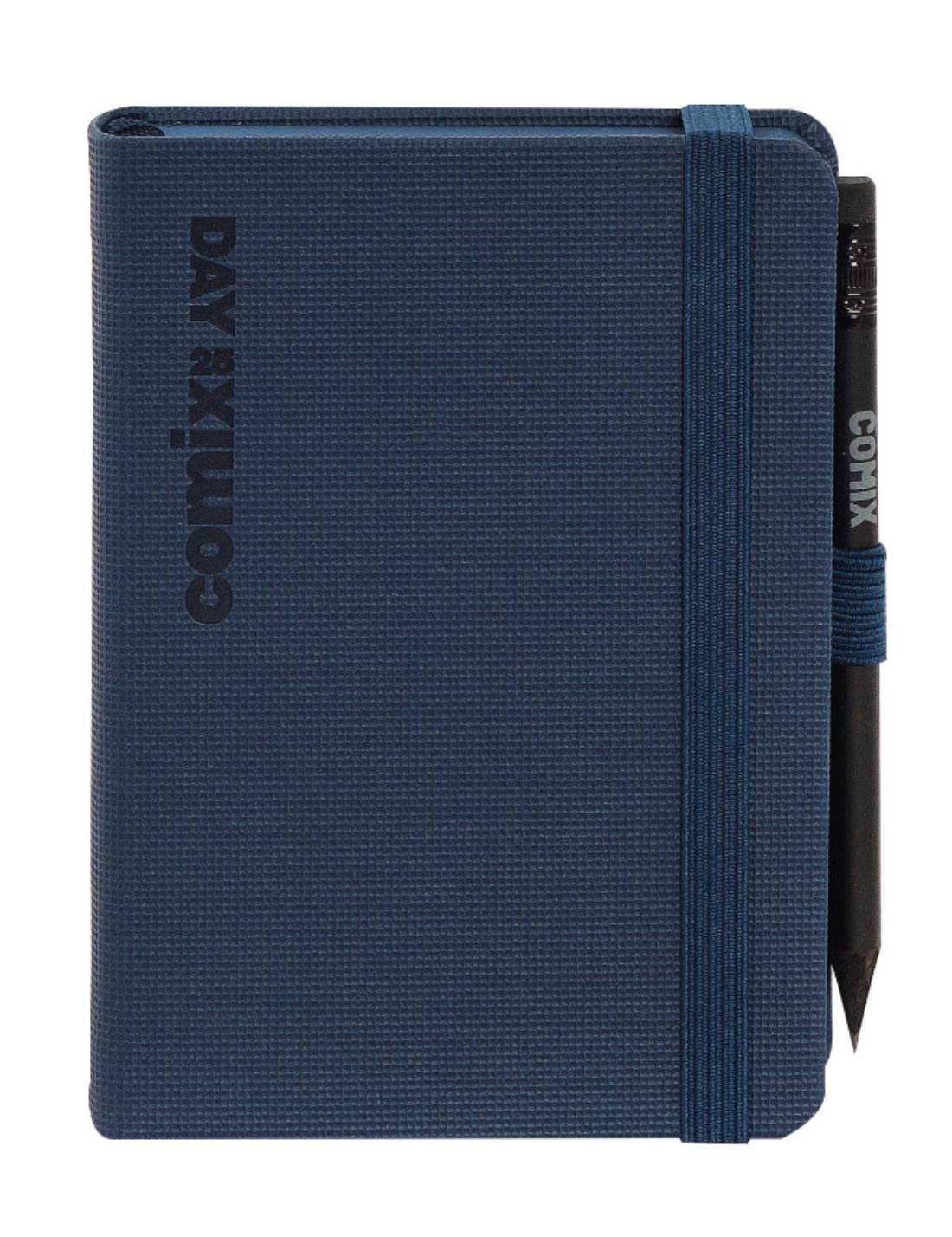 Agenda Giornaliera 12 Mesi 2025 Comix Blu Con Matita 13cm