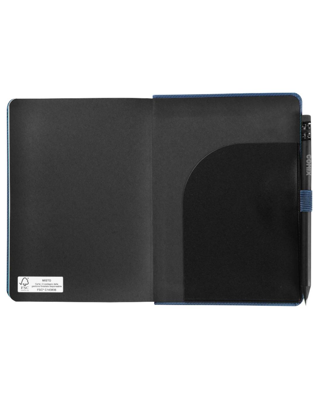 Agenda Giornaliera 12 Mesi 2025 Comix Blu Con Matita 15cm