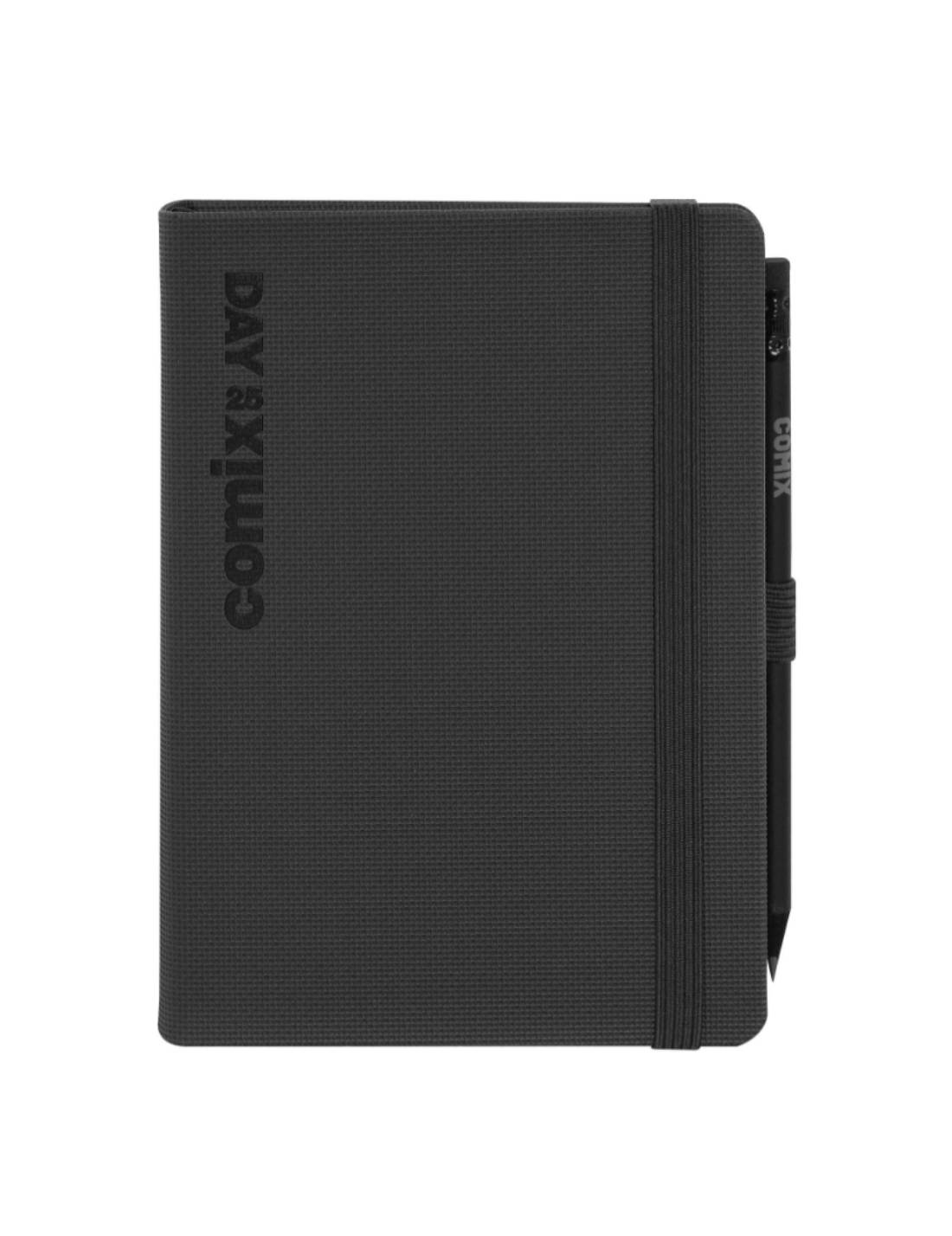 Agenda Giornaliera 2025 Comix Nera Mini 12 Mesi Con Matita