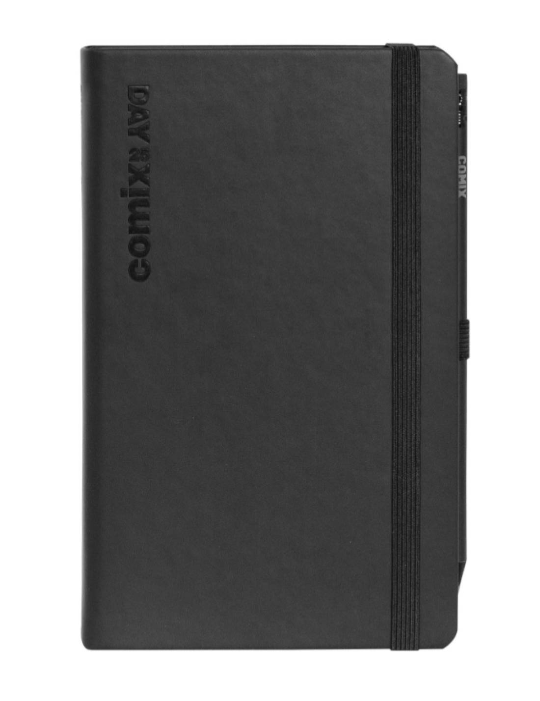 Agenda Giornaliera 12 Mesi 2025 Comix Nero Con Matita 21cm