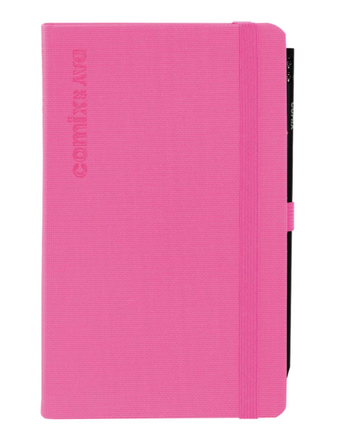 Agenda Giornaliera 2025 Comix Rosa Large 12 Mesi Con Matita