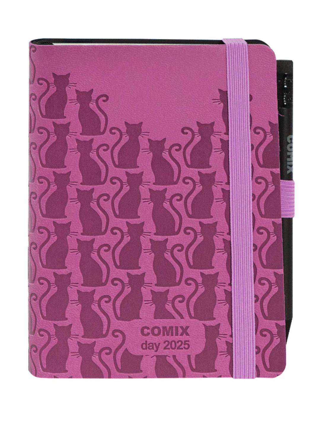 Agenda Giornaliera 2025 Comix Special Mignon 12 Mesi Con Matita - Gatti