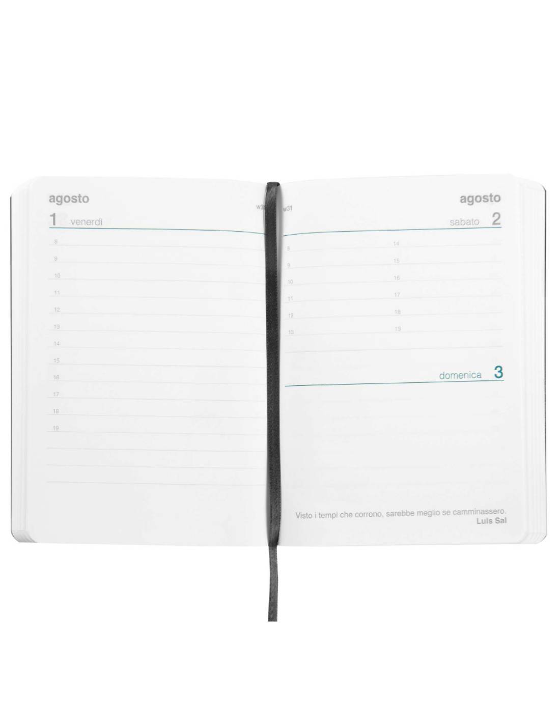 Agenda Giornaliera 2025 Comix New Luxury Mini 12 Mesi - Blu