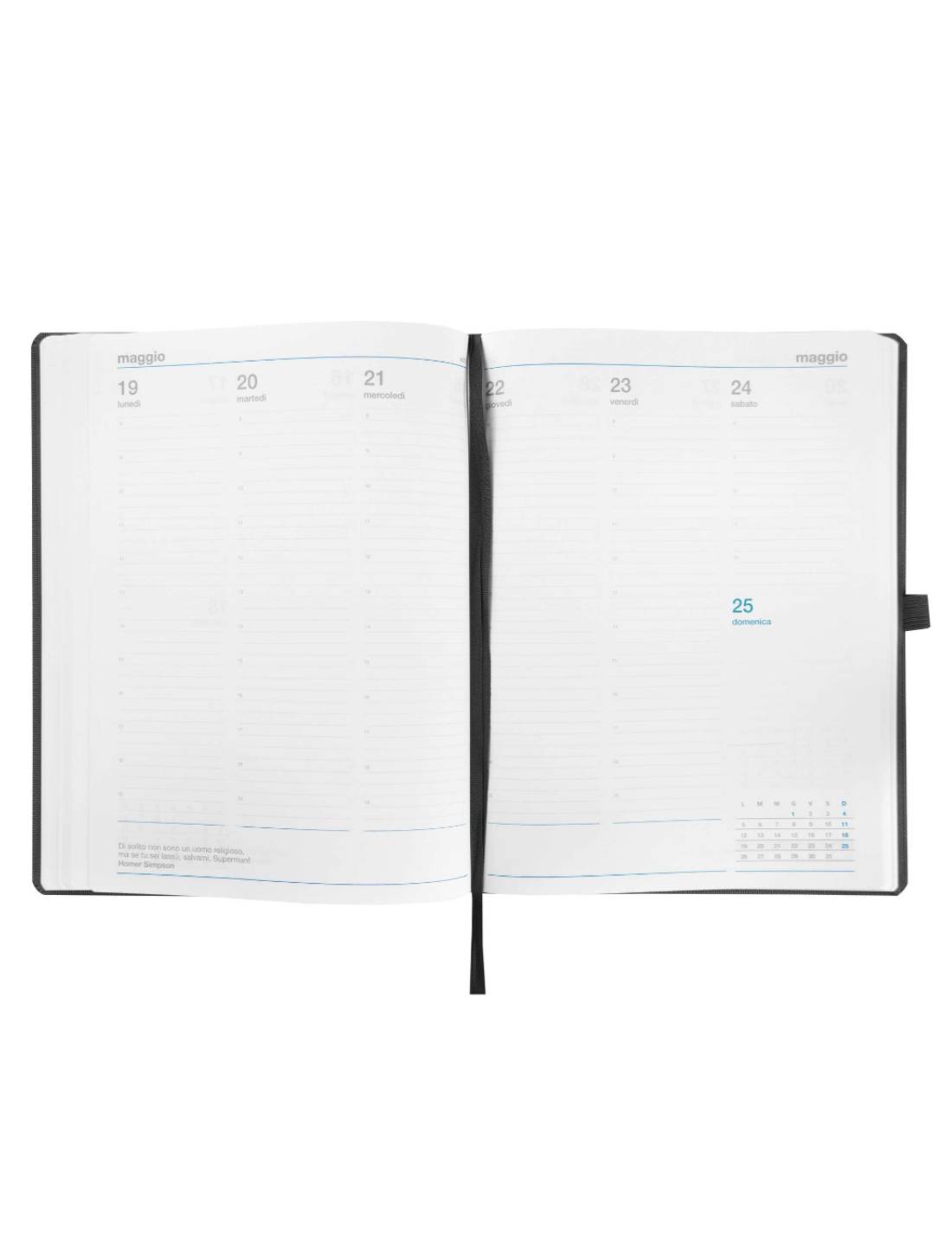 Agenda Settimanale Verticale Da Tavolo 12 Mesi 2025 Comix Blu