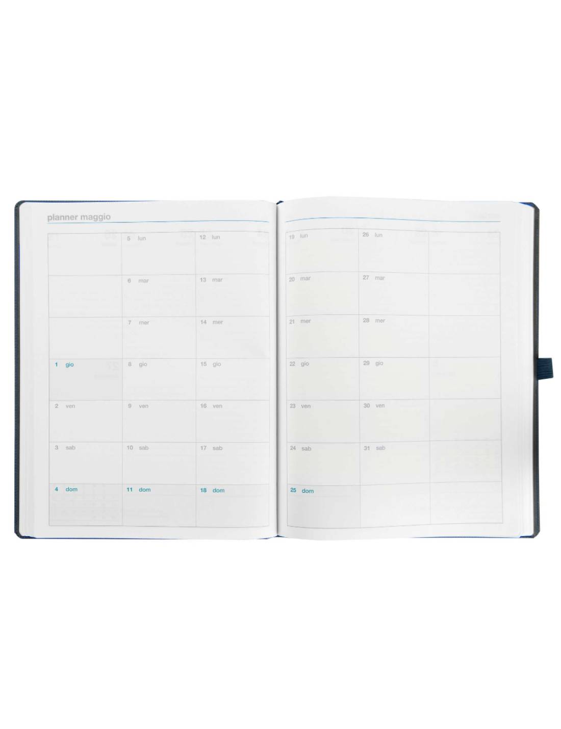 Agenda Settimanale Verticale Da Tavolo 12 Mesi 2025 Comix Blu