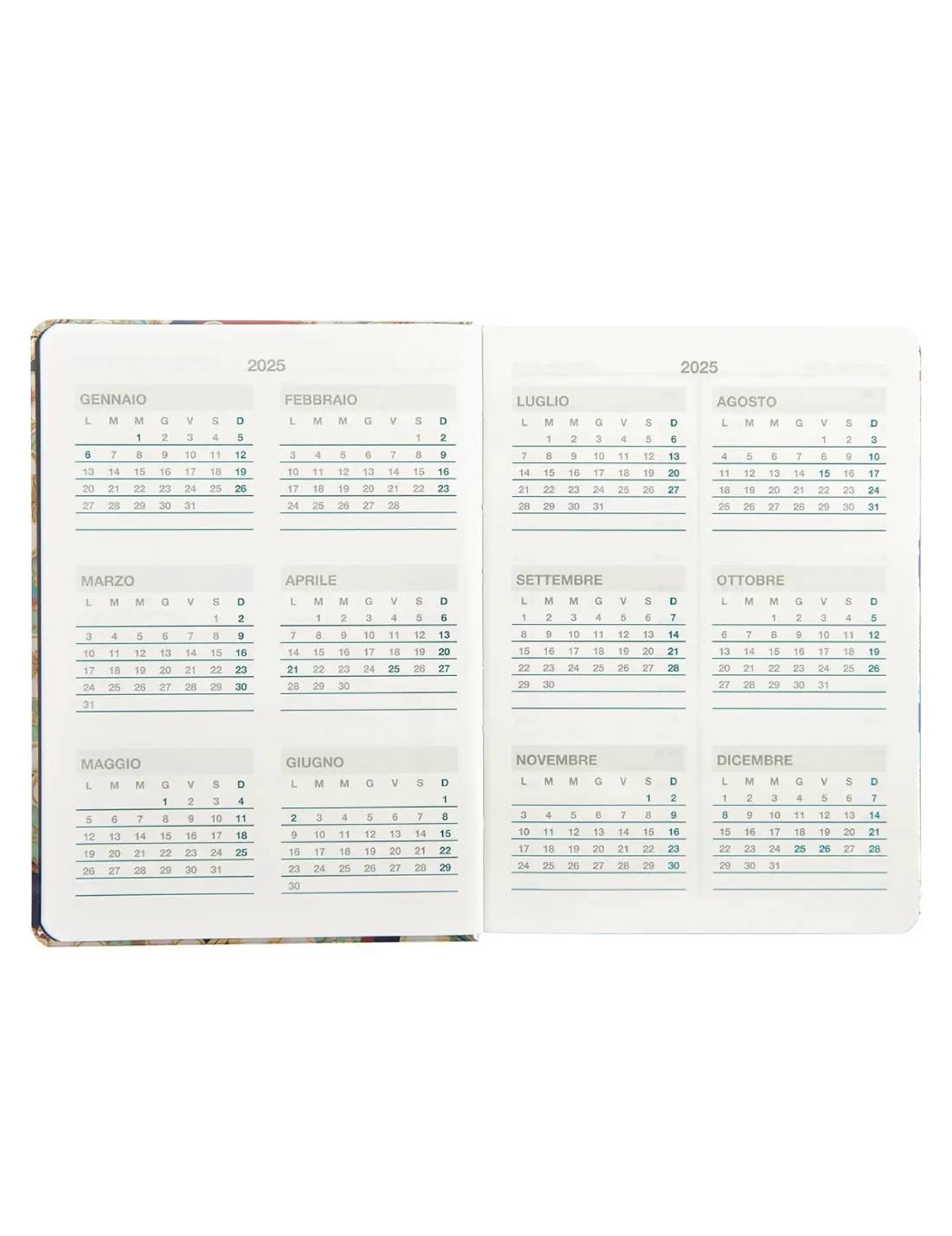 Agenda Settimanale 12 Mesi 2025 Comix Sicily 16cm