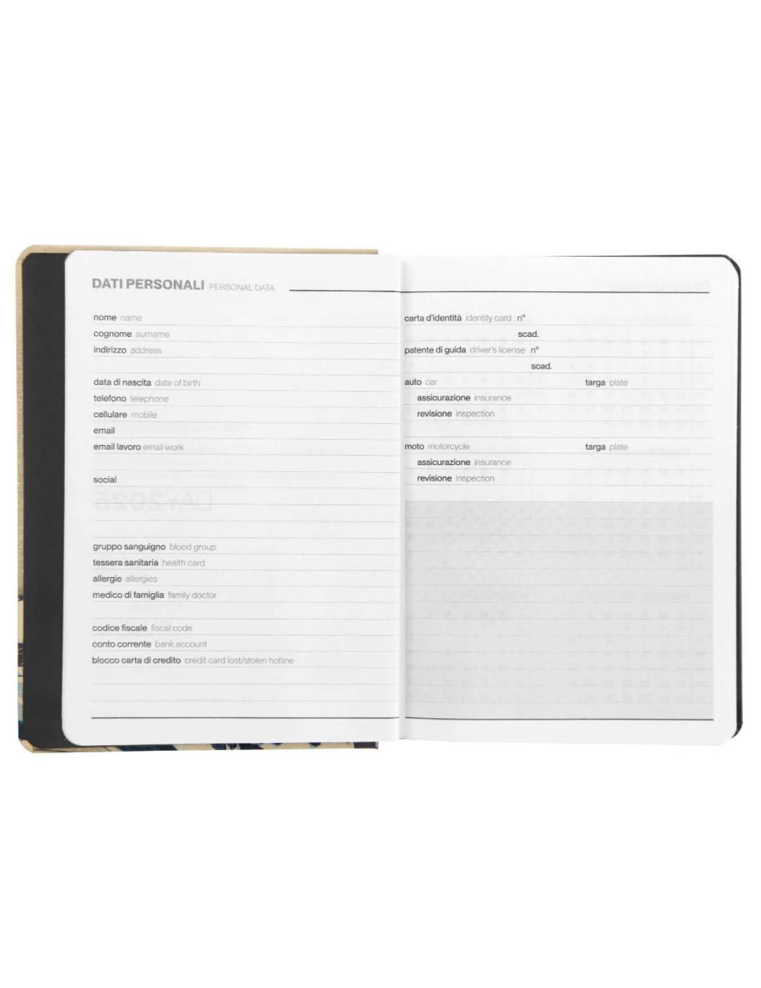 Agenda Giornaliera 12 Mesi 2025 Halta Definizione Onda Mini