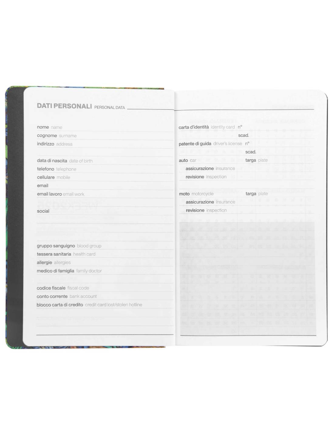 Agenda Settimanale 12 Mesi 2025 Halta Definizione Iris 21cm