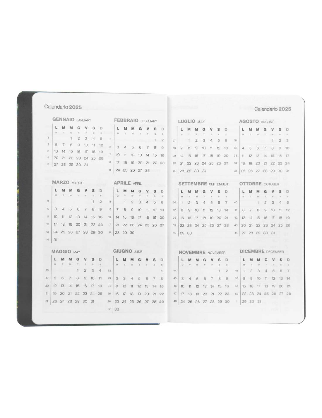 Agenda Settimanale 12 Mesi 2025 Halta Definizione Ninfee 21cm