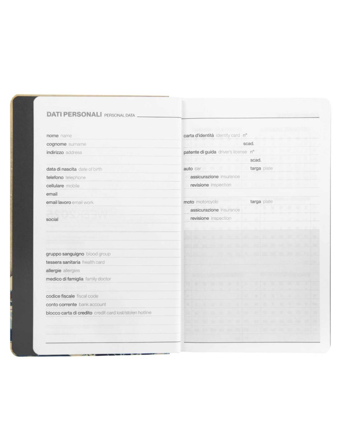 Agenda Settimanale 12 Mesi 2025 Halta Definizione Onda 21cm