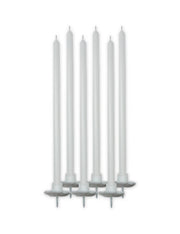 Candelina Di Compleanno In Cera Bianca 20cm 6pz