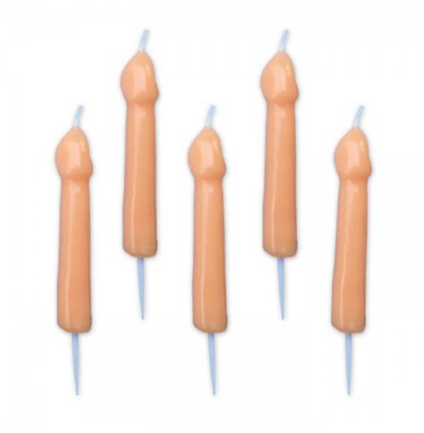 Candeline In Cera Willy Per Addio Nubilato 9cm 5pz