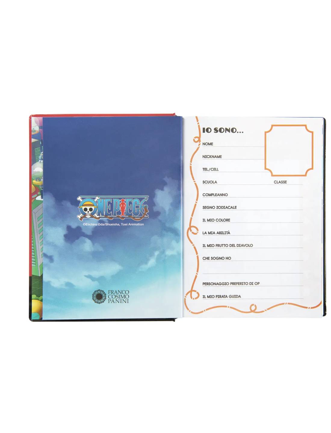 Diario 12 Mesi One Piece Verde Non Datato