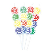 Candeline Di Compleanno In Cera Caramelle 6pz.