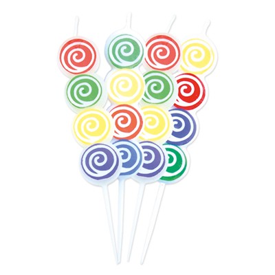 Candeline Di Compleanno In Cera Caramelle 6pz.