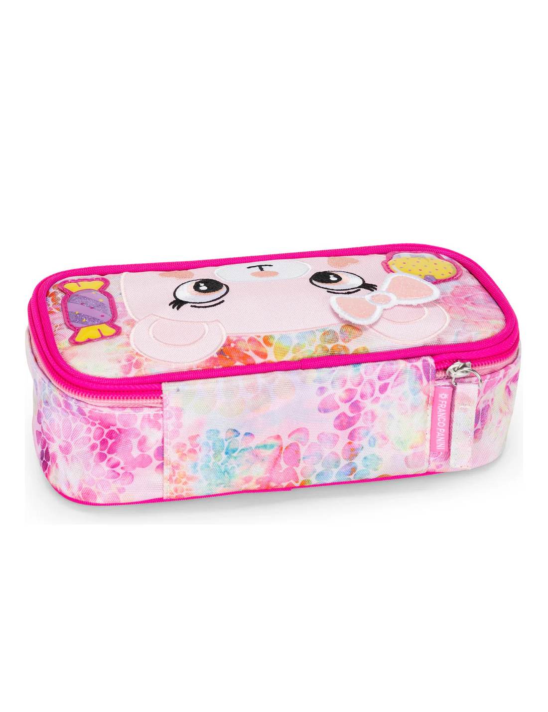Astuccio Ovale Mofu Mofu Orso Rosa