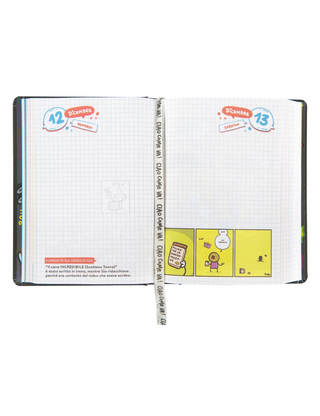 Diario 16 Mesi Comix Scottecs By Sio 2025/26 Nero