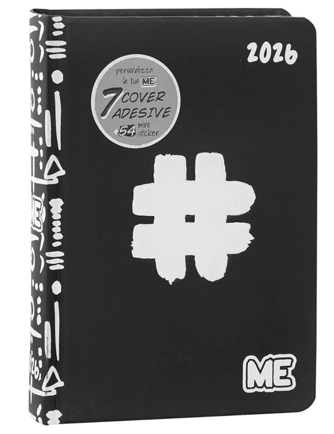 Diario Scuola 16 Mesi 2025/2026 ME My Evolution Hashtag Classic Edition Black