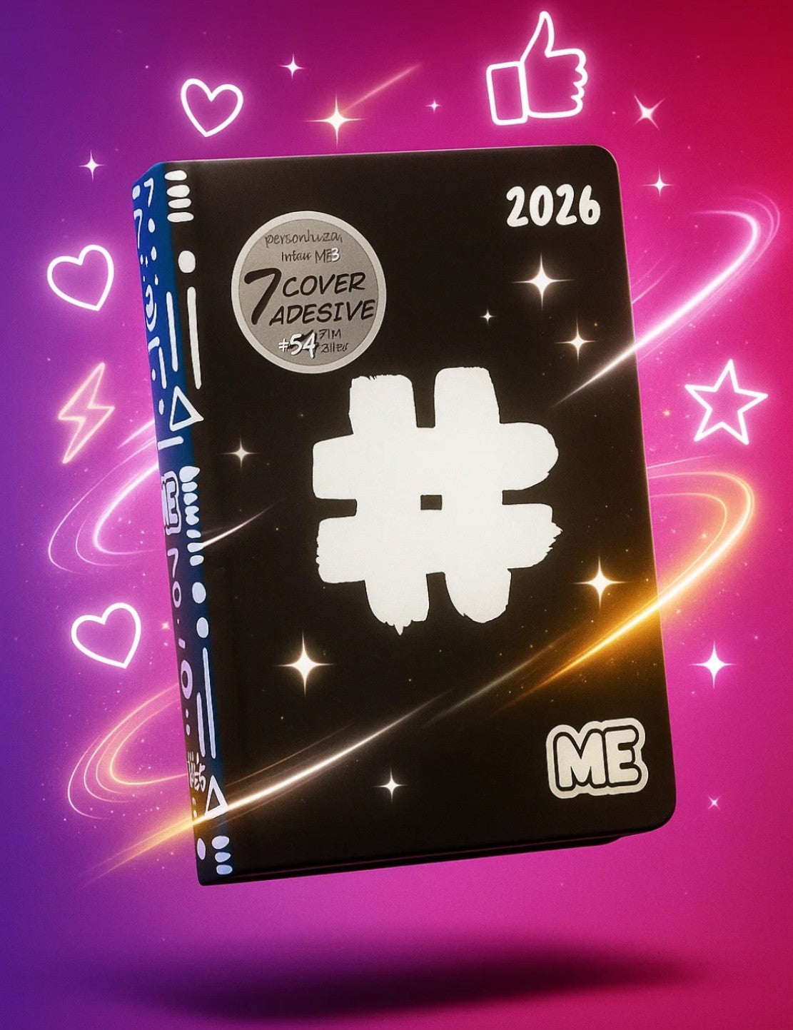 Diario Scuola 16 Mesi 2025/2026 ME My Evolution Hashtag Classic Edition Black