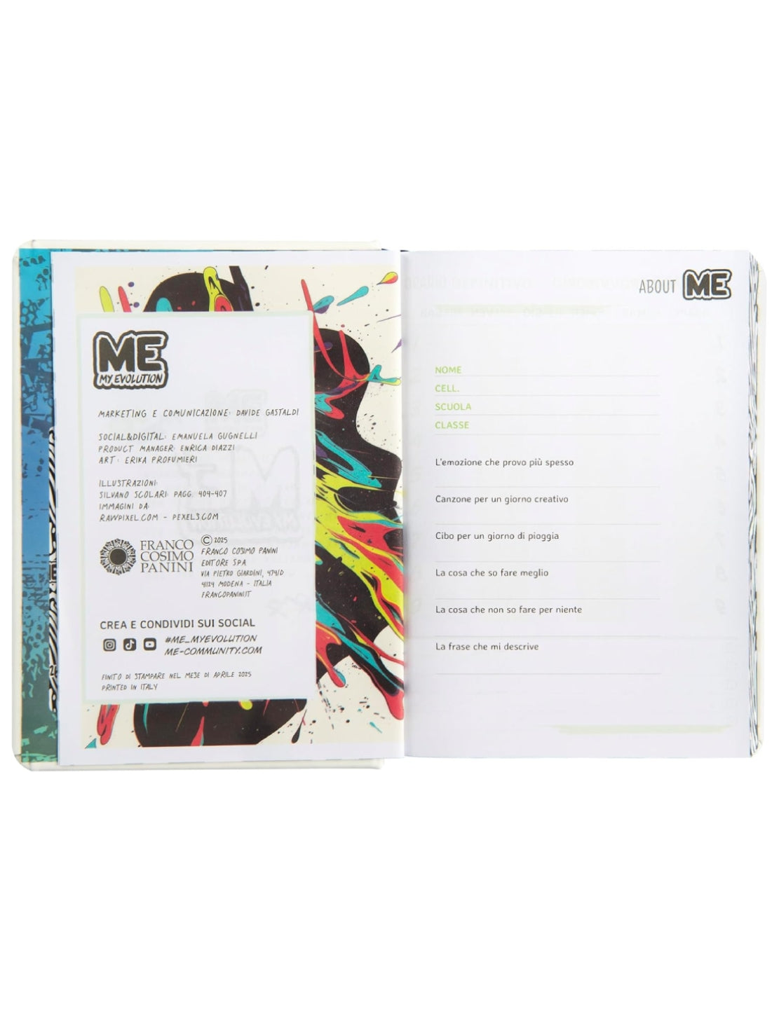 Diario Scuola 16 Mesi 2025/2026 ME My Evolution Classic Edition