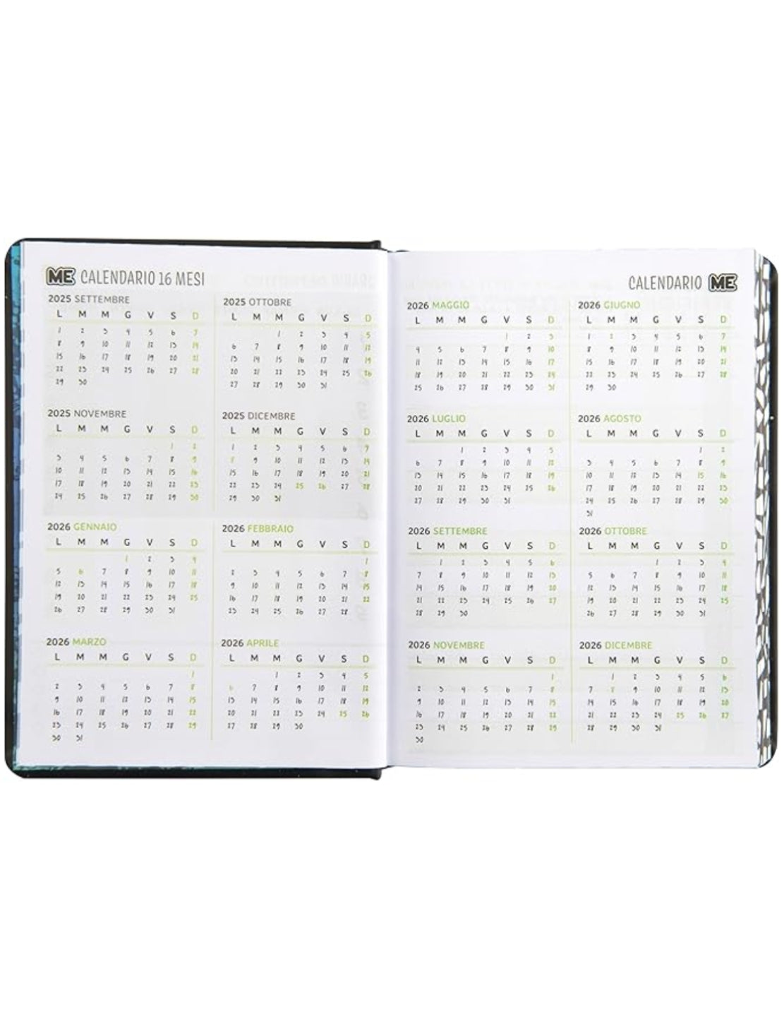 Diario Scuola 16 Mesi 2025/2026 ME My Evolution Classic Edition Black
