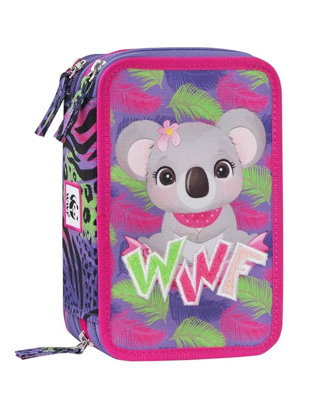Astuccio Completo 3 Zip WWF Koala