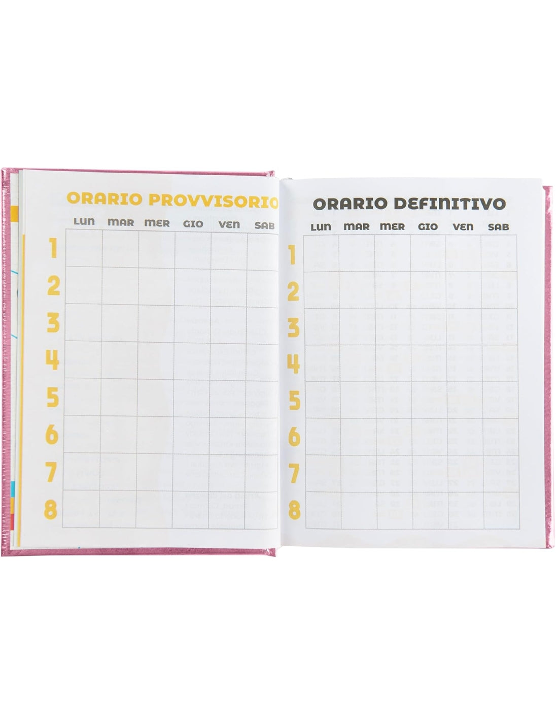 Diario Scuola 16 Mesi Datato 2025/2026 Comix Special Edition Pink Heart Standard