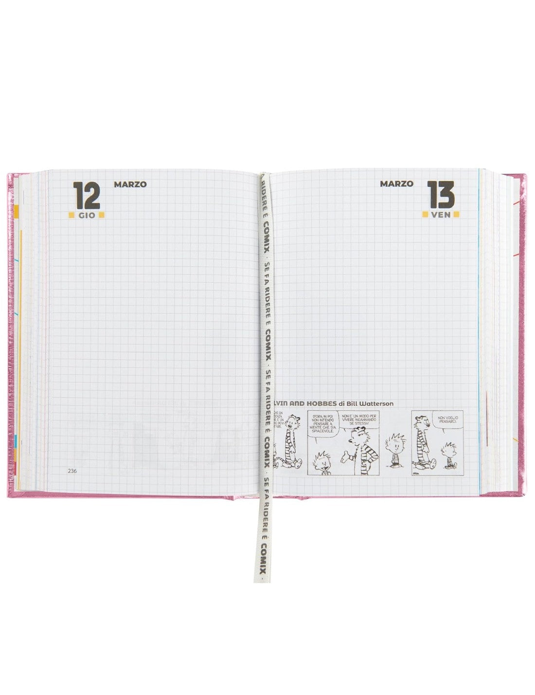 Diario Scuola 16 Mesi Datato 2025/2026 Comix Special Edition Pink Heart Standard