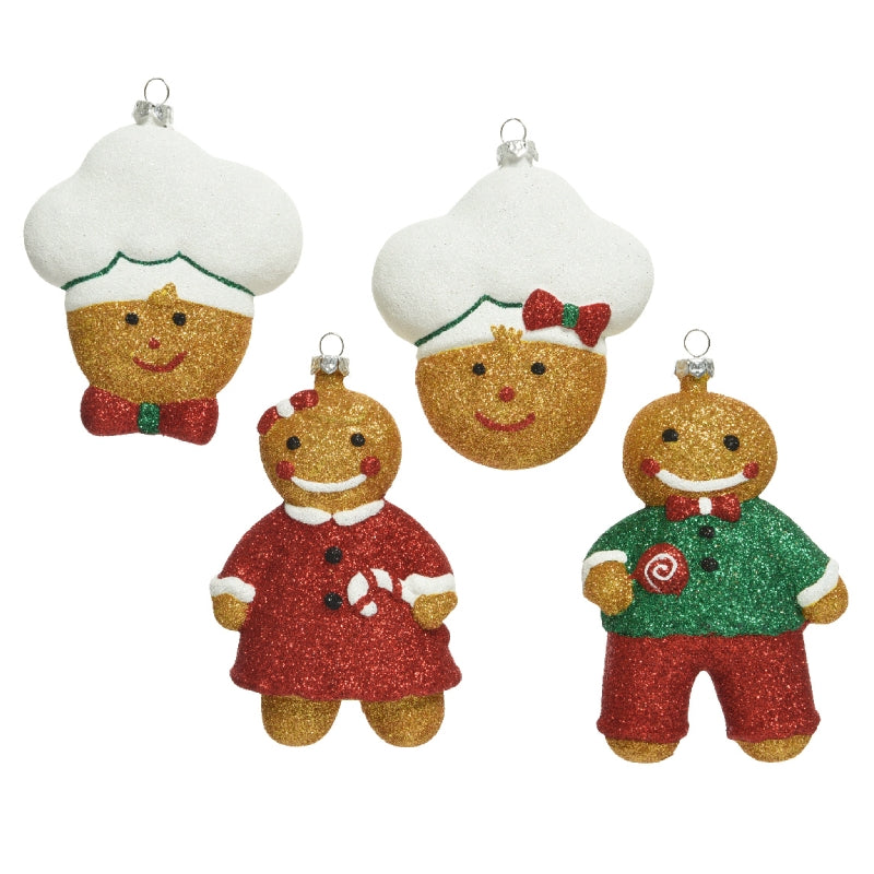 Addobbo Albero Di Natale Omino Marzapane Assortito 7cm