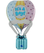 Palloncino Metalfoil Mongolfiera It's a Boy 91cm