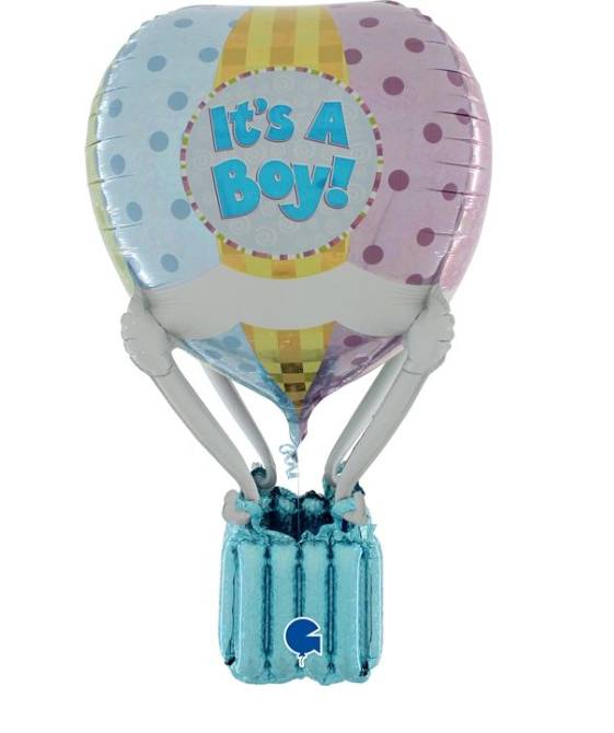 Palloncino Metalfoil Mongolfiera It's a Boy 91cm