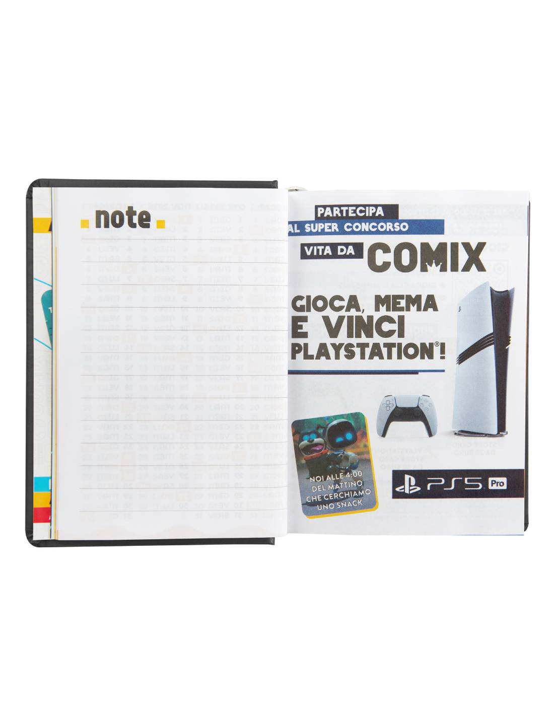 Diario 16 Mesi Comix 2025/26 La Matematica Mi Piace Ma Preferisco Non Parlarne Nero E Argento