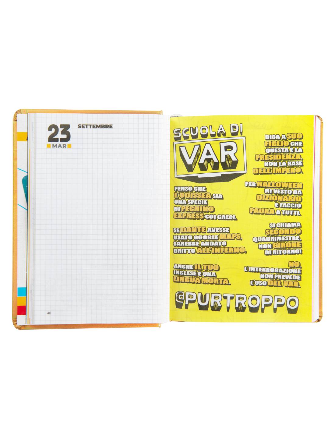 Diario 16 Mesi 2025/26 Comix Mini Vita Level Pro Mangio Dormo Esco Con I Bro Oro