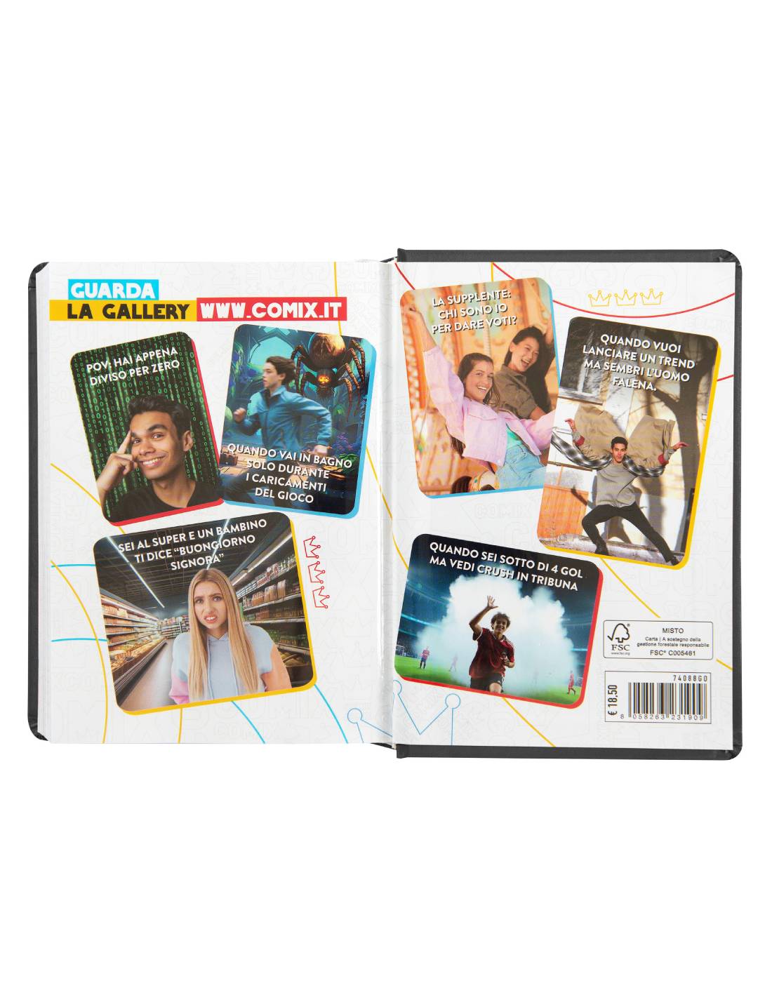 Diario 16 Mesi Comix Mignon 2025/26 La Matematica Mi Piace Ma Preferisco Non Parlarne Nero E Argento