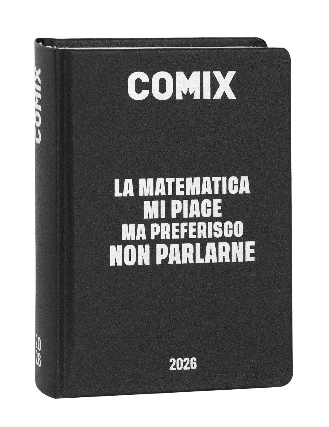 Diario 16 Mesi Comix Mignon 2025/26 La Matematica Mi Piace Ma Preferisco Non Parlarne Nero E Argento